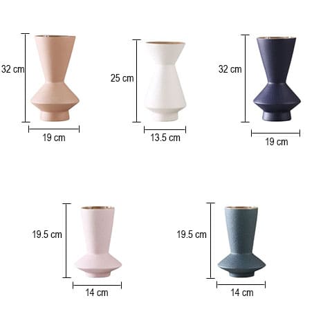 Vase effet givré couleurs variées en Céramique dimensions tous les modèles.