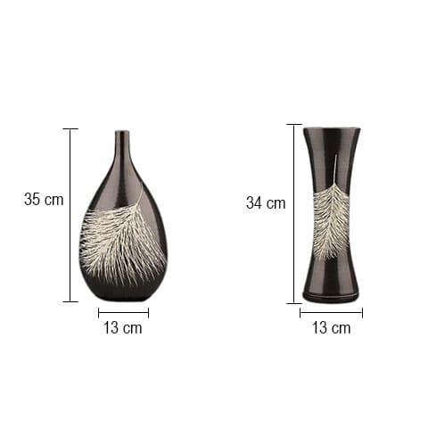 Vase goutte d'eau plume d'Ange en Céramique dimensions modèles Goutte d'eau et Vase Haut.