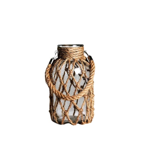 Vase lanterne en Verre & chanvre modèle A 20cm