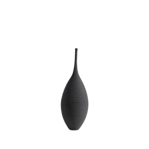 Vase modèle Noir Moyen  présentation sur fond blanc.