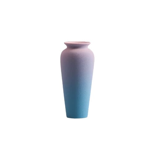 Vase moderne nordique dégradé pastel en céramique présentation style C.