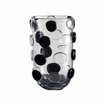 Vase Moderne Transparent Relief à Pois Noirs - Vignette | Vase Cute