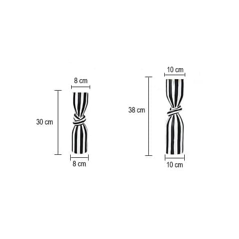 Vase noir et blanc marin décoration pour bureau en Résine dimensions modèles Grand et Petit.