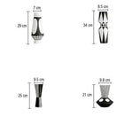 Vase Nordique Géométrique Noir et Blanc - Vignette | Vase Cute