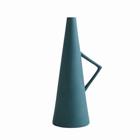 Vase bleu pichet style nordique en Céramique modèle C couleur Bleu.