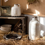 Vase Pichet Rétro Blanc Laiteux avec Petite Anse - Vignette | Vase Cute