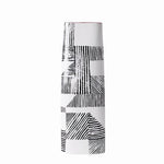 Vase Rectangulaire Lignes Noires sur Fond Blanc - Vignette | Vase Cute