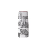 Vase Rectangulaire Lignes Noires sur Fond Blanc - Vignette | Vase Cute