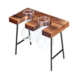 Vase Soliflore Bulle avec Plateau en Bois - Vignette | Vase Cute