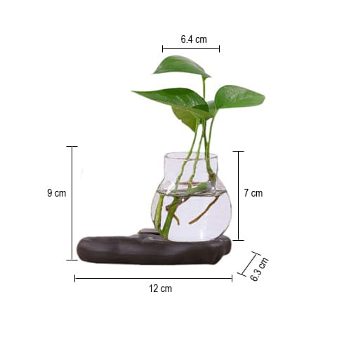 Vase soliflore Chat joyeux porte bonheur en Verre & Résine dimensions tous les modèles