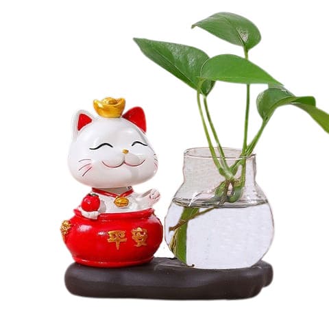 Vase soliflore chat présentation modèle modèle D