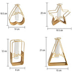 Vase Soliflore Doré Love Forme Géométrique - Vignette | Vase Cute