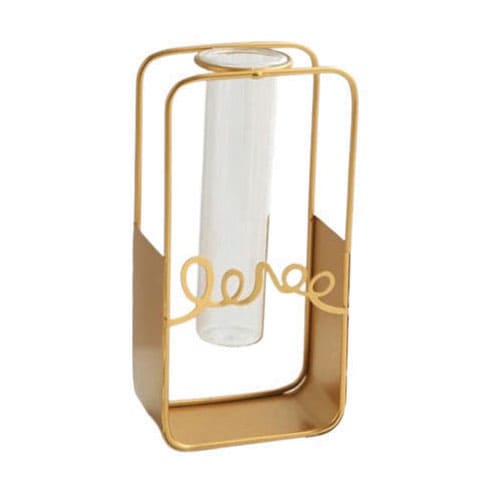 Vase soliflore modèle Rectangulaire présentation sur fond blanc