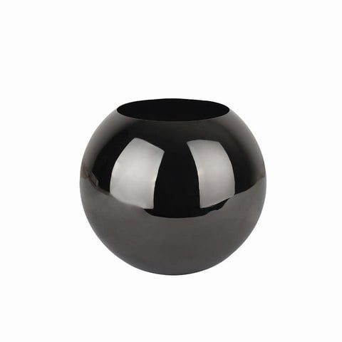 Vase sphérique moderne design raffiné présentation modèle Noir.
