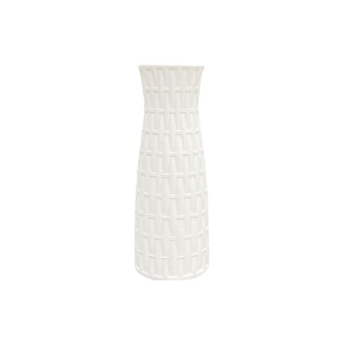 Vase style Nordique original en Polyéthylène présentation modèle D Blanc