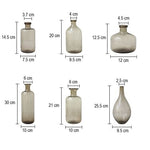 Vase Verre Bullé Forme Bouteille Marron - Vignette | Vase Cute