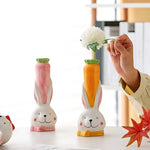 Vase Soliflore Tête de Lapin et Carotte - Vignette | Vase Cute