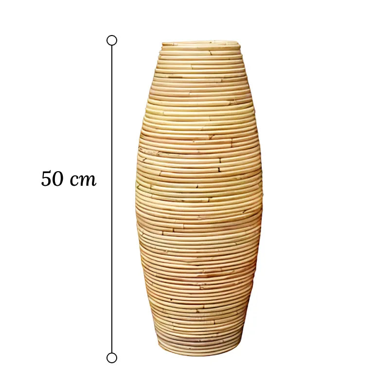 Grand Vase pour Pampa, dimensions du modèle L 50 cm sur fond blanc.