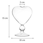 Soliflore cœur transparent sur pied   (Verre) - Vignette | Vase Cute