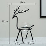 Soliflore Design Cerf Majestueux   (Fer & Verre) - Vignette | Vase Cute