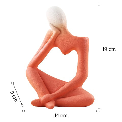 Vase soliflore design figurine pensive dimensions
