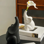 Soliflore Éléphant Duo Noir et Blanc - Vignette | Vase Cute