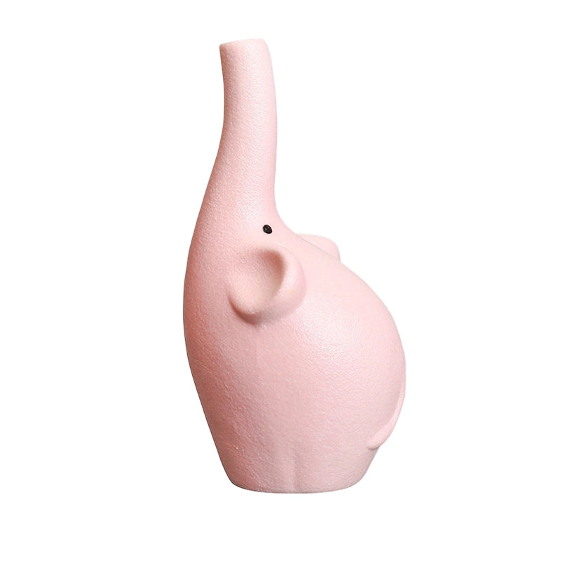 Soliflore Éléphant modèle rose sur fond blanc sans fleurs.