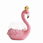 Soliflore Flamant Rose Couronné   (Verre & Résine) - Vignette | Vase Cute