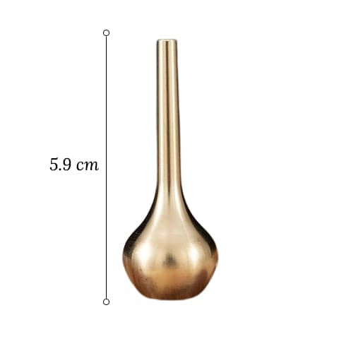 Soliflore gold design moderne modèle A dimension sur fond blanc.