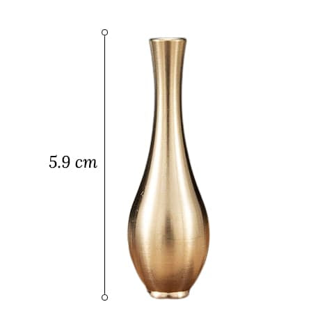 Soliflore gold design moderne modèle B dimension sur fond blanc.