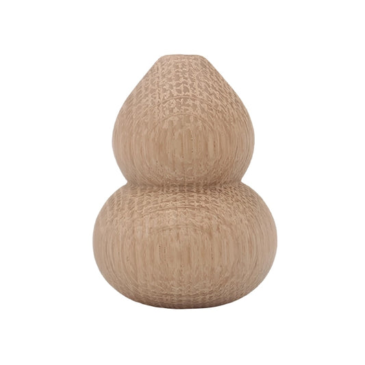 Soliflore Gourde Wu Lou en Bois présentation sans fleurs sur fond blanc.