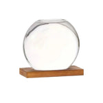 Soliflore Sphérique Transparent sur Socle en Bois - Vignette | Vase Cute