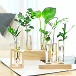 Soliflore Tube sur Support Bois Géométrique - Vignette | Vase Cute