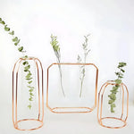 Soliflore Tube Suspendu Cadre Géométrique Rose Gold - Vignette | Vase Cute
