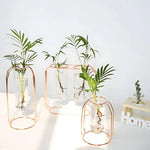 Soliflore Tube Suspendu Cadre Géométrique Rose Gold - Vignette | Vase Cute