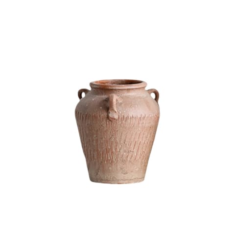 Vase amphore argile rouge vieillie style 2