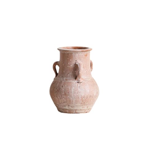 Vase amphore argile rouge vieillie style 3