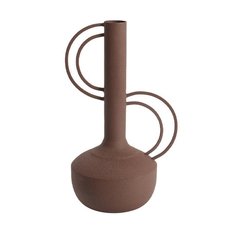 Vase amphore givré design original modèle Marron.