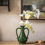 Vase Amphore Verte à Double Anse - Vignette | Vase Cute