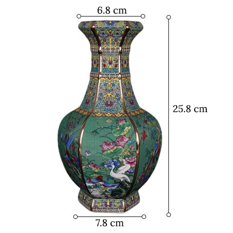 vase antique hexagonal chinois en porcelaine dimensions