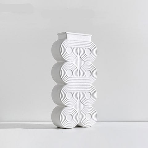 Vase colonne art déco motif rond présentation modèle Grand