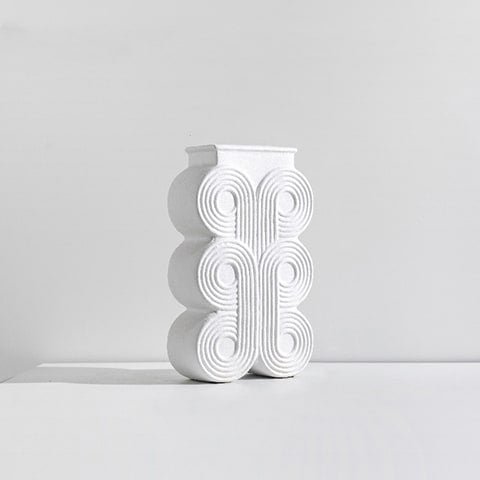 Vase colonne art déco motif rond présentation modèle Moyen