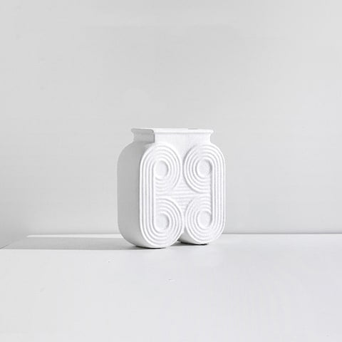Vase colonne art déco motif rond présentation modèle Petit