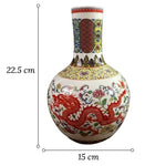 Vase Artisanal Dragon Rouge   (Porcelaine) - Vignette | Vase Cute