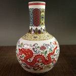 Vase Artisanal Dragon Rouge   (Porcelaine) - Vignette | Vase Cute