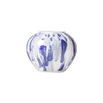 Vase Artistique Blanc aux Motifs Bleus Peint à la Main - Vignette | Vase Cute