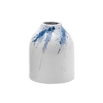 Vase Artistique Blanc et Encre Bleue   (Céramique) - Vignette | Vase Cute