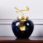 Vase bleu et or moderne luxueux  (Céramique) - Vignette | Vase Cute