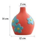 Vase Bohème Peint Motif Fleurs   (Céramique) - Vignette | Vase Cute