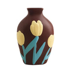 Vase Bohème Peint Motif Fleurs   (Céramique) - Vignette | Vase Cute